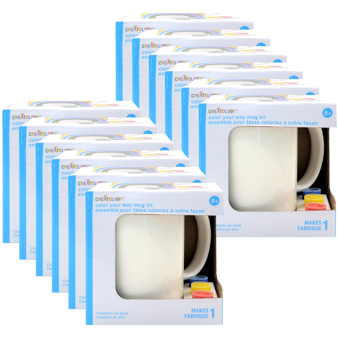 12 Pack: Primary-Themed Color Your Way Mug Kit by Creatology™